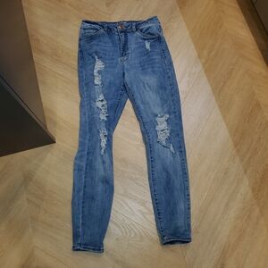 Miami High Rise Super Skinny Distressed Jeans - Size 9 - Like New!
